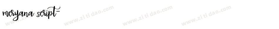meryana script字体转换